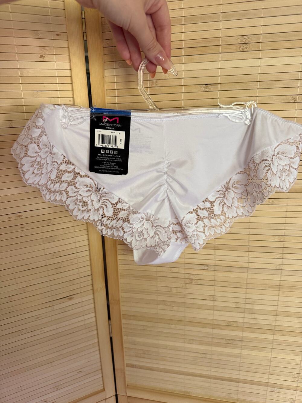 Maidenform Lace Tanga White Panty XL